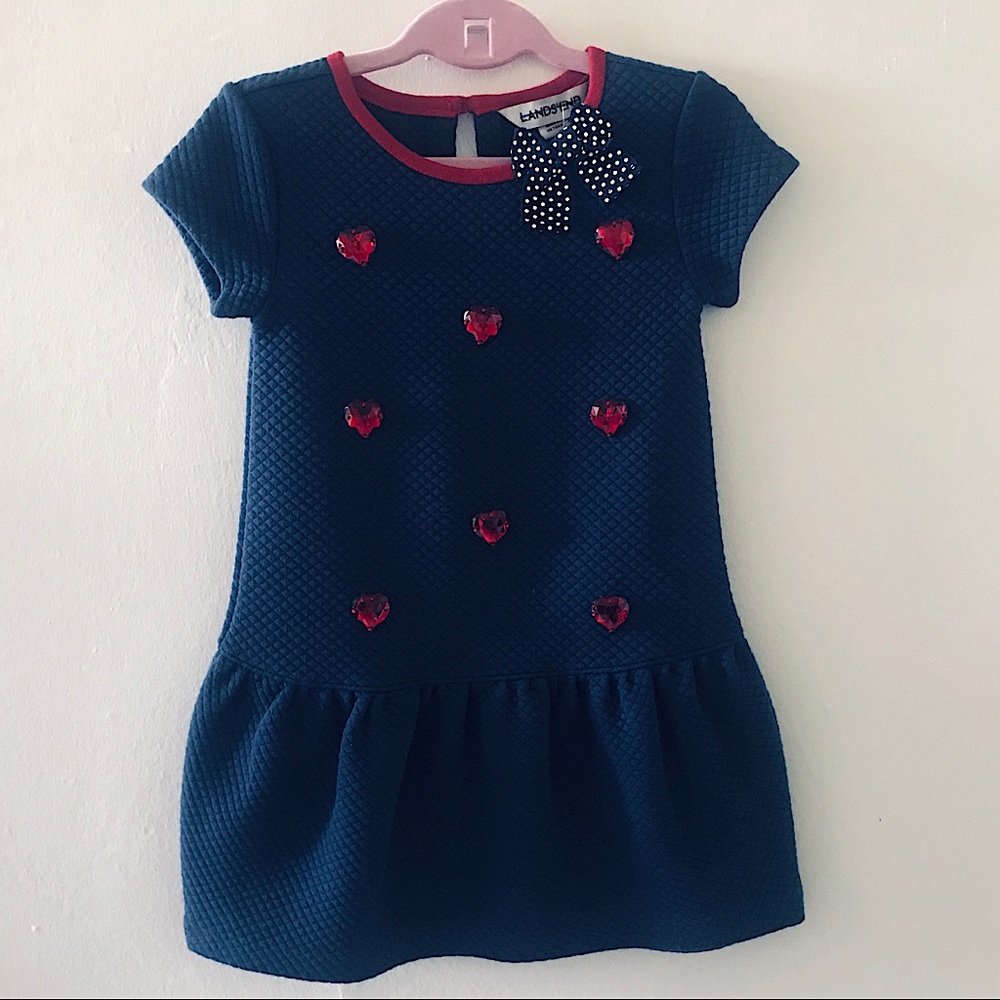 NWOT Bows & Hearts short sleeve dress